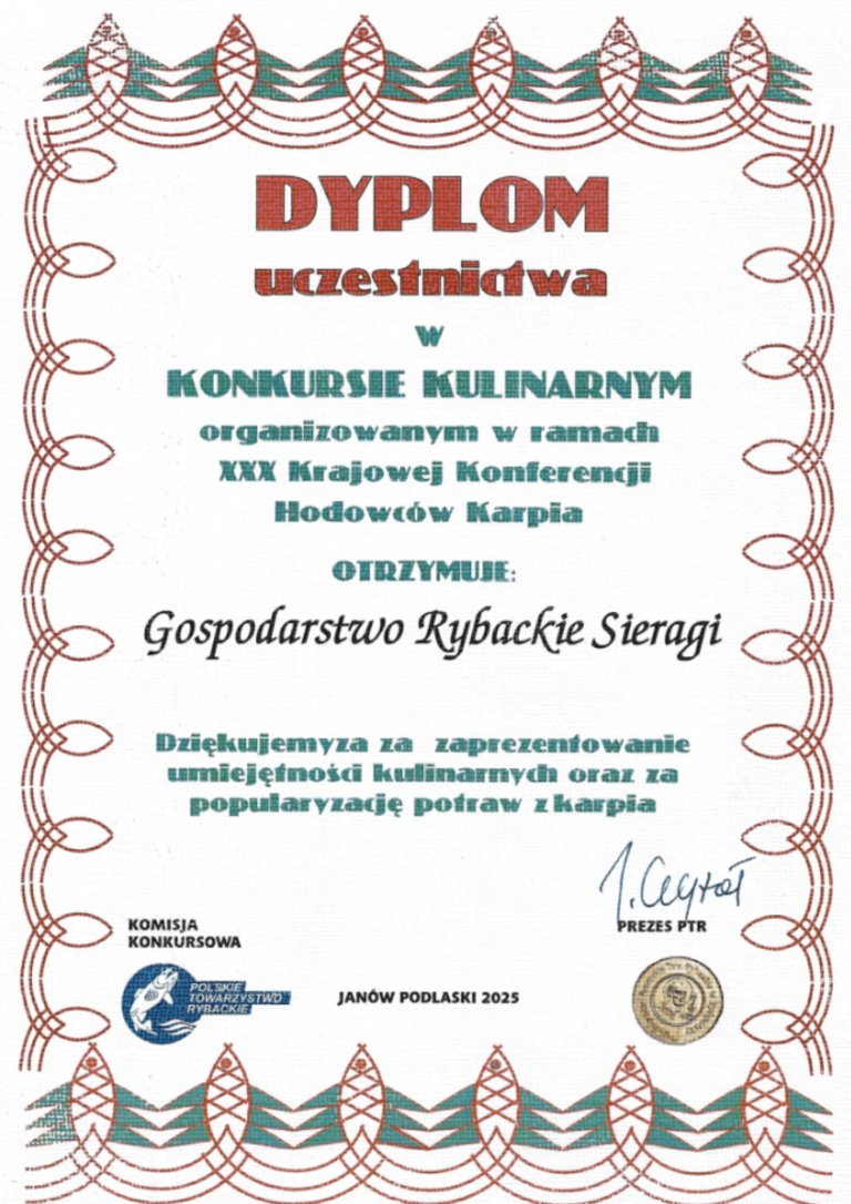 dyplomy odznaczenia gospodarstwo rybackie sieragi (2)